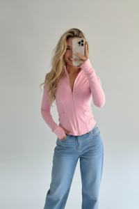 Gofeel Rover Basic Slim Fit Fermuarlı Bluz