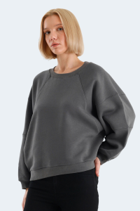 Slazenger VIA Женский Oversize Темно-серый Свитшот