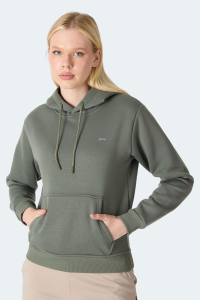 Свитшот с капюшоном для женщин Slazenger MISTY I, цвет хаки.