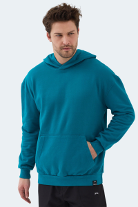 Slazenger VIOLENCE Унисекс худи с карманами оверсайз цвета петрол.