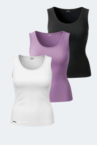 Slazenger VATIK 3-х предметный комплект для женщин Белый - Черный - Лиловый топ.