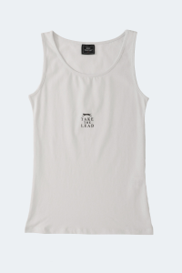 Slazenger VLADLEN Женская узкая майка без рукавов белого цвета.