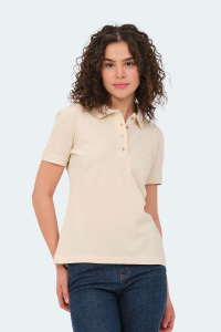 Slazenger VERA I Женская футболка с поло, кремовая.