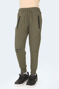 Slazenger LAMYA Унисекс детские брюки с карманами и молнией цвета хаки - 24.