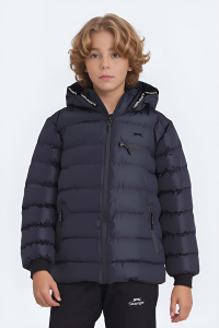 Slazenger КАПИТАН НОВИНКА Unisex Детское Пуховик с капюшоном Тёмно-синий - 26