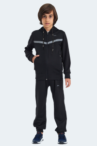 Slazenger NOON унисекс детский комплект спортивной одежды с капюшоном и карманами черного цвета - 17.