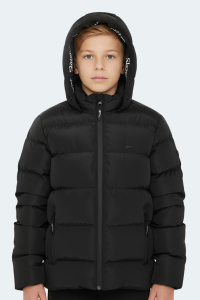 Slazenger NEONS Унисекс Детская Куртка с Капюшоном Черный Пуховик & Пальто - 18