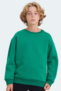 Slazenger LOGAN Унисекс детский зелёный свитер - 20