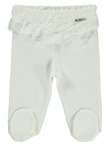 Пьер Карден 0-3 месяца Тонкие брюки для малыша - Кремовый - 2