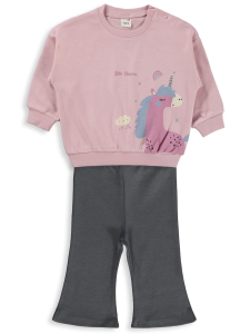 Гражданский комплект для младенцев с принтом единорога на возраст 6-18 месяцев - розовый - 3.