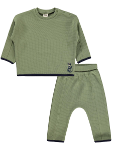 Гражданский комплект "Малыш Тигр" с вышивкой для детей от 6 до 18 месяцев - хаки - 3.