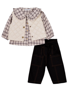 Пьер Карден Комплект с пуховкой для детей от 6 до 18 месяцев - Бежевый - 3