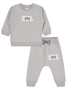 Гражданский детский комплект CVL с принтом для мальчиков от 6 до 18 месяцев - Серый - 3