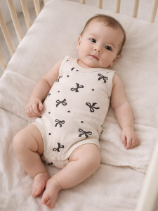 Боди Baby Fiyonk Empirme для детей от 1 до 36 месяцев с кнопками - бежевый - 4.