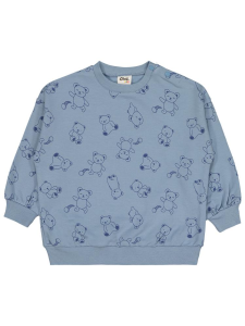 Детский свитшот с контуром медведя для малышей 6-18 месяцев - Синий - 1