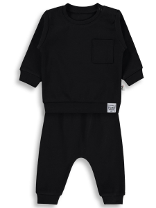 Детский комплект с этикеткой "Baby Süs" 2 предмета, для возраста 6-18 месяцев - черный - 3