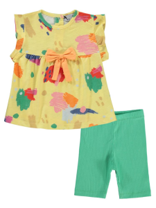 Комплект Tuffy с леггинсами для детей от 6 до 18 месяцев - желтый - 31.