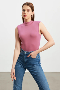 Bipantolon Kadın Pudra Pembe Kolsuz Bluz