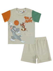 Комплект Tom and Jerry Basket с принтом для детей 6-18 месяцев - бежевый - 3
