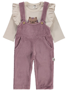 Бебе Пати Слинг с вышивкой 6-18 месяцев комбинезон - коричневый - 9.