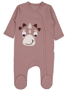 Младенческий комбинезон с вышивкой "Динозавр" для 1-9 месяцев - коричневый - 9.