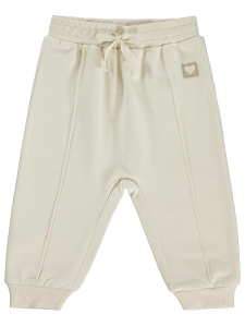 Детские брюки спортивного стиля с этикеткой "Baby Basic" для детей от 6 до 18 месяцев - бежевые - 2.