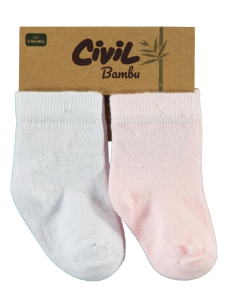 Baby Bambu Органический комплект носок для новорожденных - Белый - 203