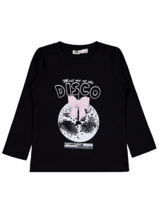 Девчонки Пати Найт Футболка с принтом для детей 2-5 лет - Черная - 21