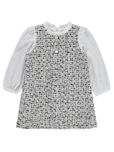 Девочки, платье с пуговками на возраст 2-5 лет - черное - 27