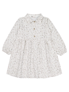 Девочка's платье с рисунком для 6-9 лет - Цвета слоновой кости - 27