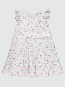 Девочки, платье в цветочек для возраста 6-9 лет - розовое - 27