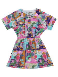 Платье с коротким рукавом Zeyneva Timo для девочек 2-5 лет - Оранжевое - 27