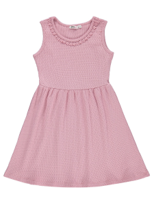 Девочки Платье с воланами 6-9 лет - Розовое - 27