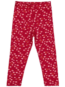 Детские леггинсы с цветочным рисунком для девочек 2-5 лет - Бордо - 29