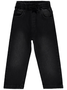Мальчики, джоггеры с резинкой на поясе для 2-5 лет, черные, деним - размер 38.