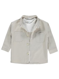 Мужская рубашка с двойным карманом для 2-5 лет - темно-каменного цвета - 39