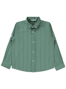 Мужская рубашка в полоску для детей 6-9 лет - хаки - 39