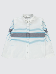 Мальчики Рубашка в полоску 6-9 лет - Серый - 39