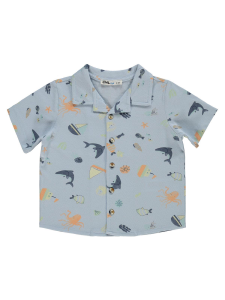 Мальчики Ahtapot Яхта Печатка 2-5 лет Рубашка - Синяя - 39