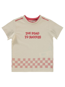 Мальчики, футболка "Дорога к успеху" с печатью на даме для возраста 2-5 лет - Бордовая - 40.