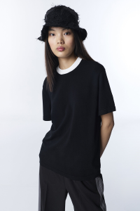 Женская трикотажная футболка TS1260050065 черная - 2