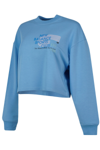 New Balance женский свитшот WNC1502 BLU синий - 17