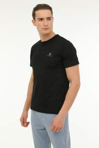 Lumberjack Regular Fit с круглым вырезом мужская футболка BASIC CT102 черная - 20