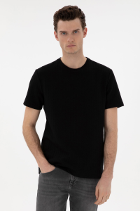 Pierre Cardin Regular Fit с коротким рукавом мужская футболка 2131604 черная - 20
