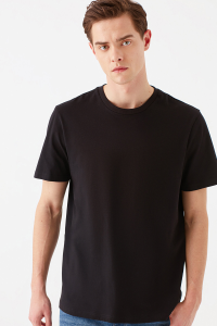 синяя Regular Fit / Normal Kesim Fit с круглым вырезом с коротким рукавом мужская футболка M066483 900 черная - 20