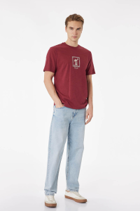 Koton Regular Fit мужская футболка 6SAM10020MK бордовая - 20