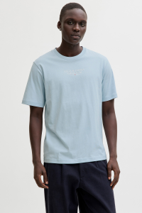 Jack&Jones Regular Fit с круглым вырезом с коротким рукавом мужская футболка 12217167 CELESTIAL BLUE синяя - 20