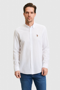 U.S. Polo Assn. regular fit мужская рубашка PU 8956 белая - 21