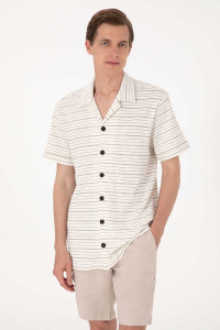 Pierre Cardin regular fit мужская рубашка 2145676 бежевая - 21