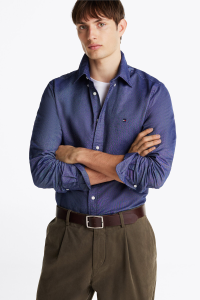 Tommy Hilfiger мужская рубашка MW0MW35774 Gökyüzü mavisi - 21